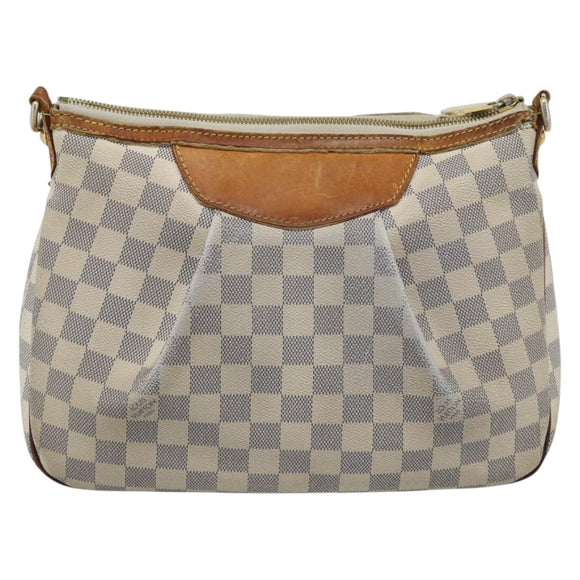 LOUIS VUITTON Damier Azur Siracusa PM Shoulder Bag N41113 LV Auth hk3871