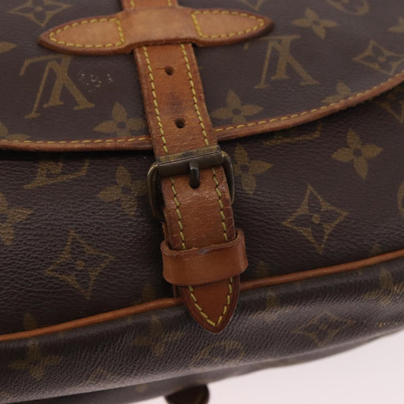 LOUIS VUITTON Monogram Saumur 30 Shoulder Bag M42256 LV Auth hk3872