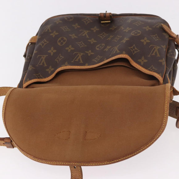 LOUIS VUITTON Monogram Saumur 30 Shoulder Bag M42256 LV Auth hk3872