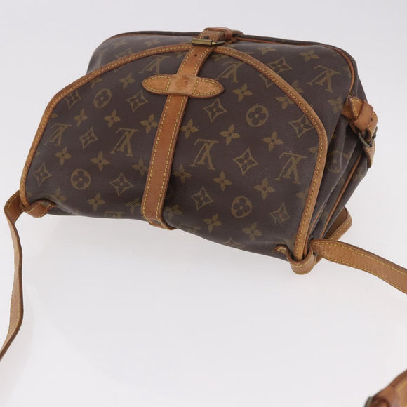 LOUIS VUITTON Monogram Saumur 30 Shoulder Bag M42256 LV Auth hk3872