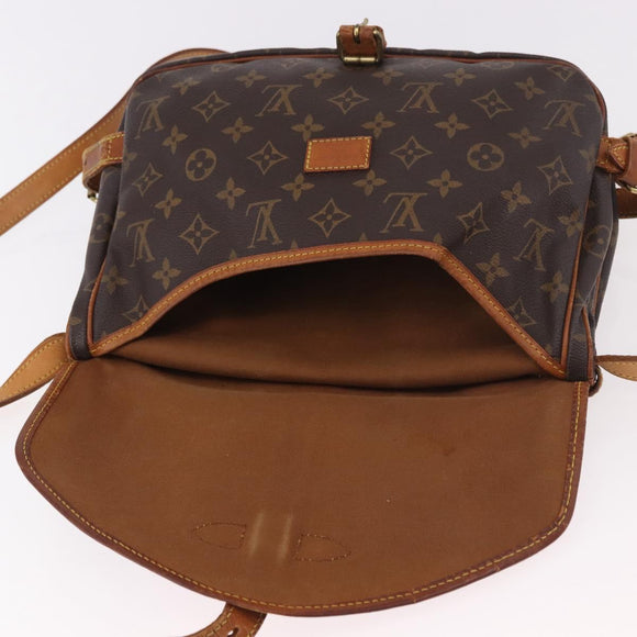 LOUIS VUITTON Monogram Saumur 30 Shoulder Bag M42256 LV Auth hk3873