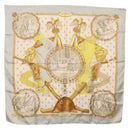HERMES Carre 90 Scarf ""napoleon"" Silk Gray Auth hk3877-14