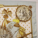 HERMES Carre 90 Scarf ""napoleon"" Silk Gray Auth hk3877-4