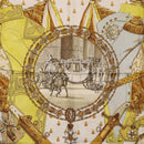 HERMES Carre 90 Scarf ""napoleon"" Silk Gray Auth hk3877-6