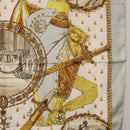 HERMES Carre 90 Scarf ""napoleon"" Silk Gray Auth hk3877-7