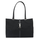 GUCCI Jackie Tote Bag Canvas Black Silver 002 1074 Auth hk3882-2