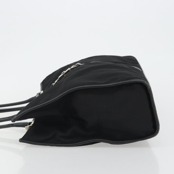 GUCCI Jackie Tote Bag Canvas Black Silver 002 1074 Auth hk3882