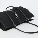 GUCCI Jackie Tote Bag Canvas Black Silver 002 1074 Auth hk3882-6
