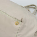 PRADA Hand Bag Nylon Ivory Gold Auth hk3884-10
