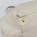 PRADA Hand Bag Nylon Ivory Gold Auth hk3884-14