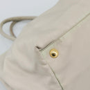 PRADA Hand Bag Nylon Ivory Gold Auth hk3884-16