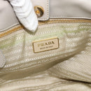 PRADA Hand Bag Nylon Ivory Gold Auth hk3884-18