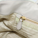 PRADA Hand Bag Nylon Ivory Gold Auth hk3884-21