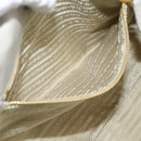 PRADA Hand Bag Nylon Ivory Gold Auth hk3884-22