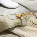 PRADA Hand Bag Nylon Ivory Gold Auth hk3884-23