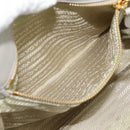 PRADA Hand Bag Nylon Ivory Gold Auth hk3884-24