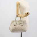 PRADA Hand Bag Nylon Ivory Gold Auth hk3884-25