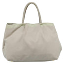 PRADA Hand Bag Nylon Ivory Gold Auth hk3884-2