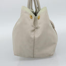 PRADA Hand Bag Nylon Ivory Gold Auth hk3884-3