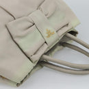 PRADA Hand Bag Nylon Ivory Gold Auth hk3884-6