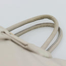 PRADA Hand Bag Nylon Ivory Gold Auth hk3884-8