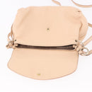 Chloe Lily Hand Bag Leather 2way Beige Gold Auth hk3885-21