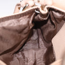 Chloe Lily Hand Bag Leather 2way Beige Gold Auth hk3885-24