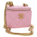CHANEL Vanity Chain Shoulder Bag Caviar Skin Pink Gold CC Auth hk3887SAM-1