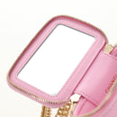 CHANEL Vanity Chain Shoulder Bag Caviar Skin Pink Gold CC Auth hk3887SAM-10