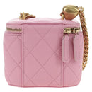 CHANEL Vanity Chain Shoulder Bag Caviar Skin Pink Gold CC Auth hk3887SAM-2