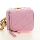 CHANEL Vanity Chain Shoulder Bag Caviar Skin Pink Gold CC Auth hk3887SAM-3
