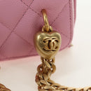 CHANEL Vanity Chain Shoulder Bag Caviar Skin Pink Gold CC Auth hk3887SAM-8
