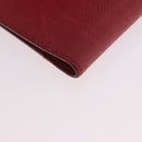 HERMES Agenda Vision & Ballpoint Pen Set Leather Red Auth hk3888-11