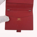 HERMES Agenda Vision & Ballpoint Pen Set Leather Red Auth hk3888-16