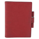 HERMES Agenda Vision & Ballpoint Pen Set Leather Red Auth hk3888-2