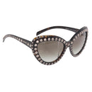 PRADA Sunglasses plastic Black Auth hk3889V-1