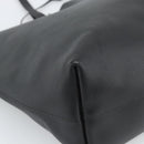 SAINT LAURENT Large Shopping Tote Bag Leather Black Gold Auth hk3891-14