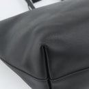 SAINT LAURENT Large Shopping Tote Bag Leather Black Gold Auth hk3891-16