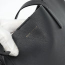 SAINT LAURENT Large Shopping Tote Bag Leather Black Gold Auth hk3891-17