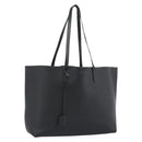 SAINT LAURENT Large Shopping Tote Bag Leather Black Gold Auth hk3891-1