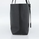 SAINT LAURENT Large Shopping Tote Bag Leather Black Gold Auth hk3891-3
