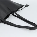 SAINT LAURENT Large Shopping Tote Bag Leather Black Gold Auth hk3891-7