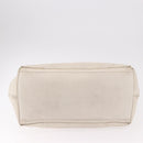 BALENCIAGA Navy Cabas M Hand Bag Leather White Silver 339936 Auth hk3892-6