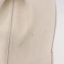 BALENCIAGA Navy Cabas M Hand Bag Leather White Silver 339936 Auth hk3892-4