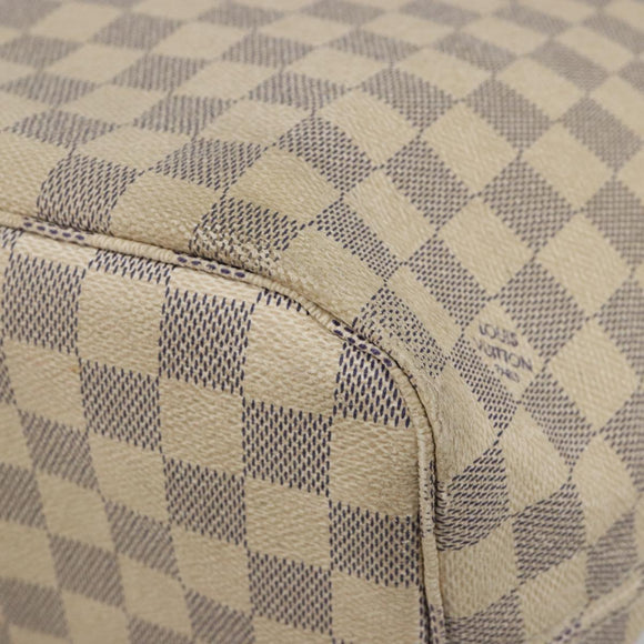 LOUIS VUITTON Damier Azur Neverfull MM Tote Bag N41605 LV Auth hk3894
