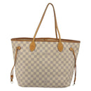 LOUIS VUITTON Damier Azur Neverfull MM Tote Bag N41605 LV Auth hk3894-2