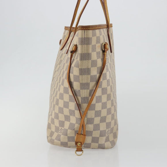 LOUIS VUITTON Damier Azur Neverfull MM Tote Bag N41605 LV Auth hk3894