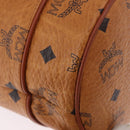 MCM Vicetos Logogram Shoulder Bag PVC Leather Brown Gold Auth hk3898-9