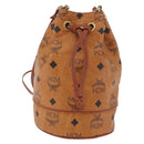 MCM Vicetos Logogram Shoulder Bag PVC Leather Brown Gold Auth hk3898-13