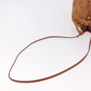MCM Vicetos Logogram Shoulder Bag PVC Leather Brown Gold Auth hk3898-7